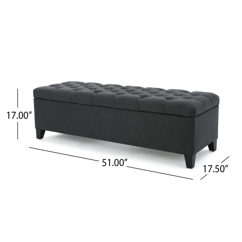 Red Barrel Studio® Amalfi Upholstered Flip Top Storage Bench & Reviews Wayfair